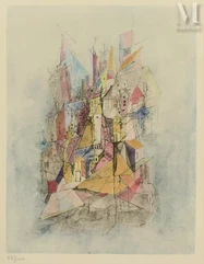 Otto WOLS-Le navire dans la ville, 1947-img1