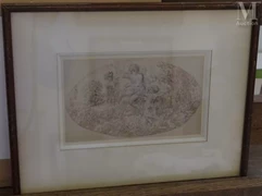 Ker Xavier ROUSSEL  (Lorry les Metz 1867 - L'Etang la Ville 1944)-Nymphe et amours-img1