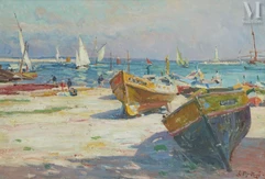 Louis Agricol MONTAGNE (Avignon 1879 - Paris 1960)-Le vieux port de Cannes-img1