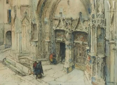 Louis Agricol MONTAGNE (Avignon 1879 - Paris 1960)-L'église St Pierre à Avignon-img1