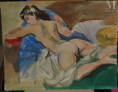 André PLANSON ( La Ferté sous Jouarre 1898-1981)-Nu allongé-img1