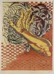 François ROUAN (né en 1943)-Son pied, la route, 1988-img1