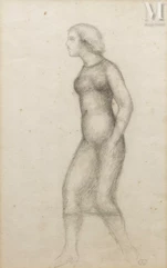 Aristide MAILLOL (Banyuls 1861-1944)-Femme nue-img1