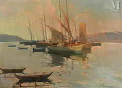 Gaston PARISON  (Paris 1889 - 1959)-Port oriental-img1