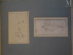 Jean-Jacques HENNER (1829-1905)-Etude de nu et de main-img1