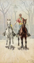 Marcelino UNCETA Y LOPEZ (Saragosse 1836 - Madrid 1905)-Cavalier tenant un deuxième cheval-img1