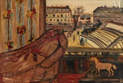 Abraham MINTCHINE (1898-1931)-Scène d'intérieur près des arènes de Lutèce, c.1928-img1
