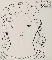 Fernando BOTERO (Né en 1932)-Tête de femme-img1