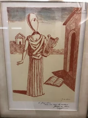 Giorgio de CHIRICO  (1888 - 1978)-Joueur de mandoline »-img1