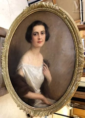 Charles Amable LENOIR  (Chatelaillon 1860 - Paris 1926)-Portrait de dame-img1