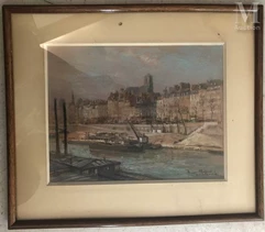 Pierre CHAPUIS  (1863 - 1942)- Paris quai de l'hôtel de ville-img1