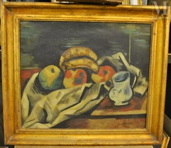 Roger BISSIERE  (Villereal 1886 - Boissièrette 1964)-Composition aux fruits-img1