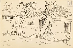 Robert LOTIRON (Paris 1886- Rueil Malmaison1966)-Lot de 4 dessins-img1