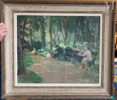 Jeanne LOURIER DREYFUS (Nancy 1872 - 1955)-Nourrices au parc-img1