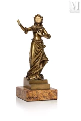 Georges OMERTH (act.1895 - 1925)-Femme en robe médiévale-img1