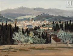 Yves BRAYER (Versailles 1907- Suresnes 1990)-Florence vue de Fiesole, 1952-img1