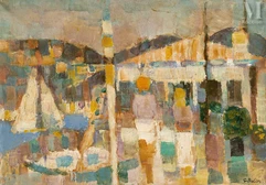 Gustav BOLIN (Stockholm 1920- Antibes 1999)-The port-img1