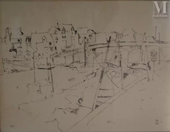 Philippe CARA COSTEA  (Méréville 1925-Sadas 2006)-Le port de Pouliguen-img1