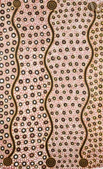 Paddy Carroll Tjungurrayi (c. 1927 - 2002)-Goanna Dreaming at Yarribilong,1991-img1