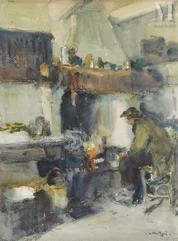 Louis Agricol MONTAGNE (Avignon 1879 - Paris 1960)-Intérieur-img1