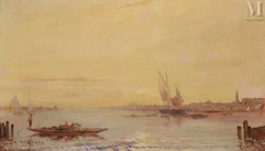 Henri DUVIEUX (c.1855-1902)-Vue de Venise-img1