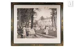 Paire de grandes lithographies de la série “Les Étapes de Napoléon"--img1