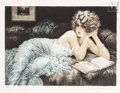 Maurice MILLIERE (1871 - 1946)-La lecture-img1