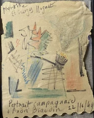 Georges HUGNET (Saint Martin de Ré 1906 - Paris 1974)-Portrait campagnard-img1