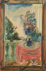 Abraham MINTCHINE (Kiev 1898- Paris 1931)-Bouquet on the property's terrace-img1