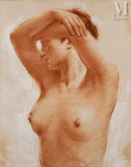 Georges Anatolievich de POGEDAIEFF (Yalta 1897 - Ménerbes 1971)-Buste de femme-img1