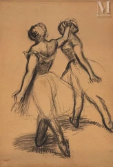 Edgar DEGAS (Paris 1834 - 1917)-Deux danseuses-img1