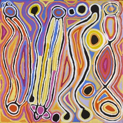 Judy Watson Napangardi (c. 1925/30 - 2016)-Mina Mina Jukurrpa - Ngalyipi, 2007-img1