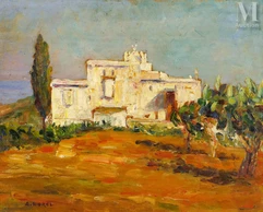 Albert HOREL (Aubevoye 1876 - Paris 1964 )-Mosquée au Maroc-img1