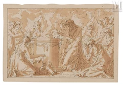 Louis-Félix de LA RUE (Paris 1730 - 1777)-Scène d’offrande-img1