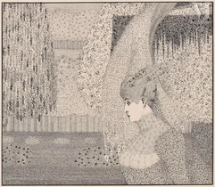 John Jack VRIESLANDER (Munster 1879 - Chiemsee 1957)-Woman in a fantastic landscape-img1