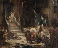 Henri-Léopold LEVY (1840-1904)-The taking of Constantinople-img1