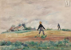 Jacob BALGLEY (1891 Brest-Litovsk – 1934 Paris)-Paysage aux maisons-img1