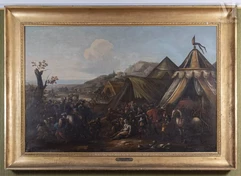 17th century Italian school, entourage of Salvator Rosa-Battle camp-img1