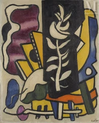 Fernand LEGER (Argentan 1881- Gif sur Yvette 1955)-The Branch on the Black Background, 1945-img1
