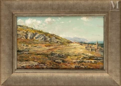 Paul Camille GUIGOU (1834-1871)-Paysage de Provence, 1865-img1