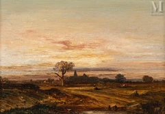 Léon-Victor DUPRÉ (1816 - 1879)-Village landscape-img1