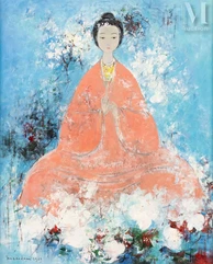 Ⓟ* VU CAO DAM (1908-2000)-"Divinité", 1969-img1