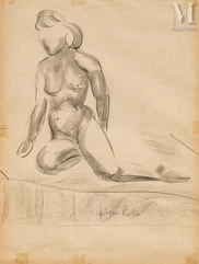 Pierre HODE (Rouen 1889 - 1942)-Nu de femme-img1
