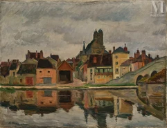 Ossip BRAZ (Odessa 1873- Paris 1936)-The Saint-Nicolas bridge in Villeneuve-sur-Yvonne-img1