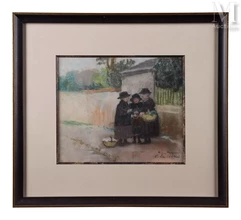 Pierre CHAPUIS (1863 - 1942)-La conversation.-img1