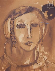 Hussein Youssef AMIN (Égypte, 1904 – 1984)-Portrait-img1
