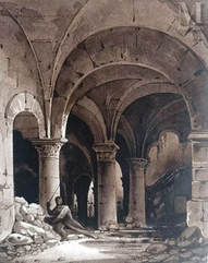 Entourage de Louis Daguerre (1787-1851)-Ruine d'église-img1