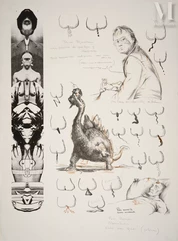 Roland Topor, Olivier O. Olivier, Fernando Arrabal  et Christian Zeimert-Sans titre (Groupe Panique)-img1