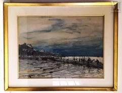 Frank BOGGS (1855-1926) Watercolor and charcoal--img1