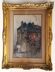 Frank BOGGS (1855-1926) Aquarelle et fusain--img1